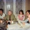 (1990)_Porada přípravného týmu před založením TWR-CZ (1990) zleva Jan Viktorin, Bohuslav Smutný, Jitka Střížová, Jan Titěra, Petr Kolek
